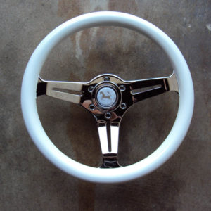 HKB Sports White Steering Wheel