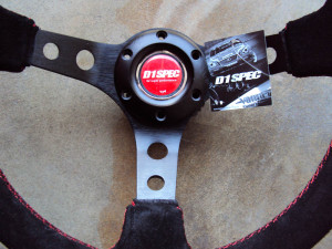 D1 Spec Deep70 Suede Deep Cone Steering Wheel 
