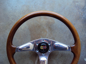 MOMO Teardrop Wood Grain Steering Wheel 365mm 