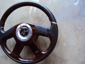 Fabulous Noble Rose Brown Steering Wheel 360mm 