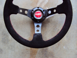 D1 Spec Deep70 Suede Deep Cone Steering Wheel 