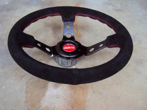 D1 Spec Deep70 Suede Deep Cone Steering Wheel 