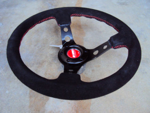 D1 Spec Deep70 Suede Deep Cone Steering Wheel 