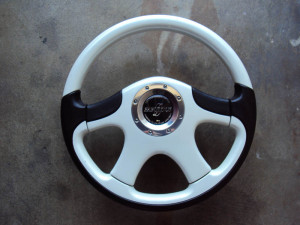 FABULOUS Luxury II Steering Wheel Pearl White 360mm