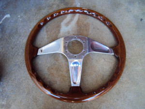 MOMO Teardrop Wood Grain Steering Wheel 365mm 
