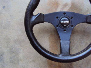 BC Italy 320mm Steering Wheel with MOMO Horn Button 