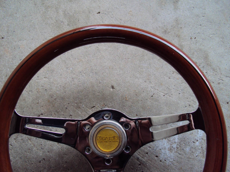 HKB TOM'S Woodgrain Chrome Steering Wheel 350mm ORIGINATOROG